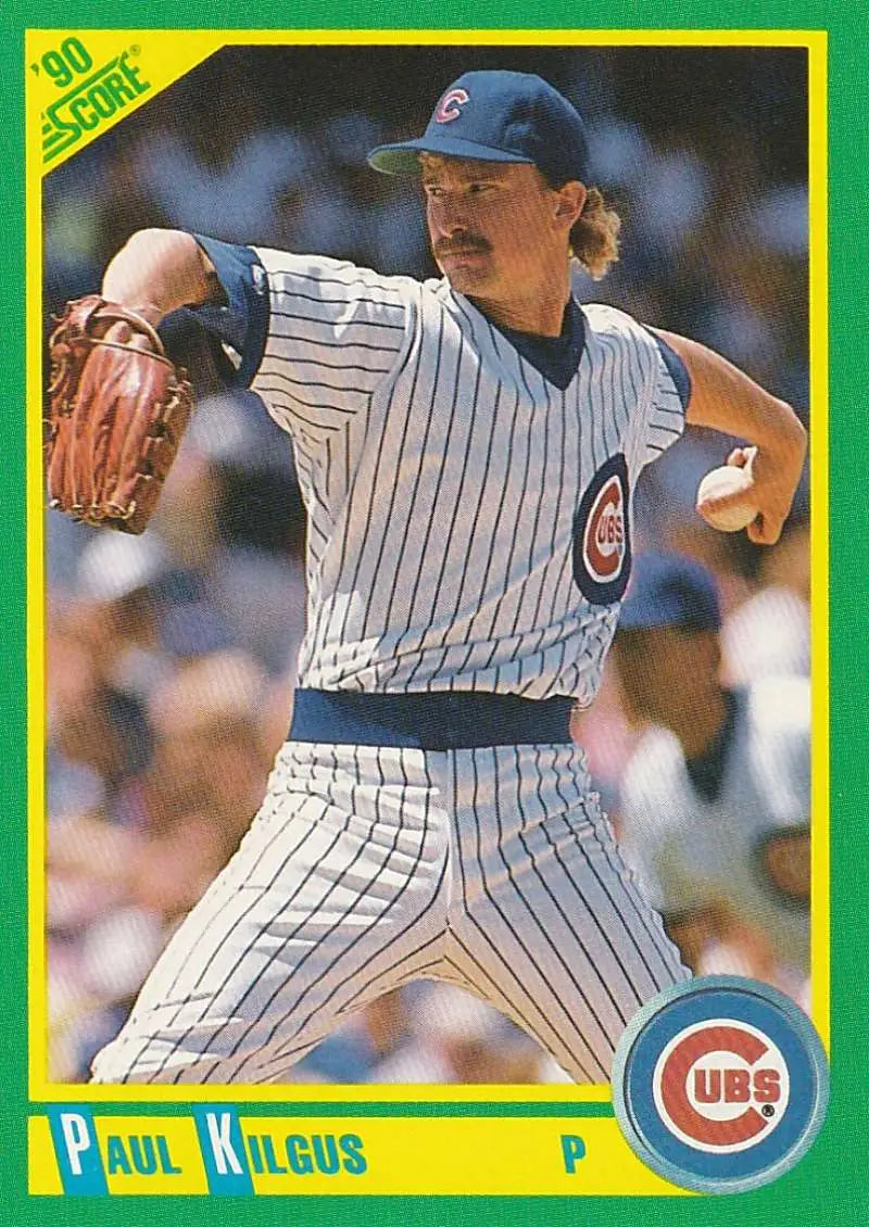 1990 Score #196 Paul Kilgus EX Excellent Chicago Cubs Baseball Card - Baseball Card Single