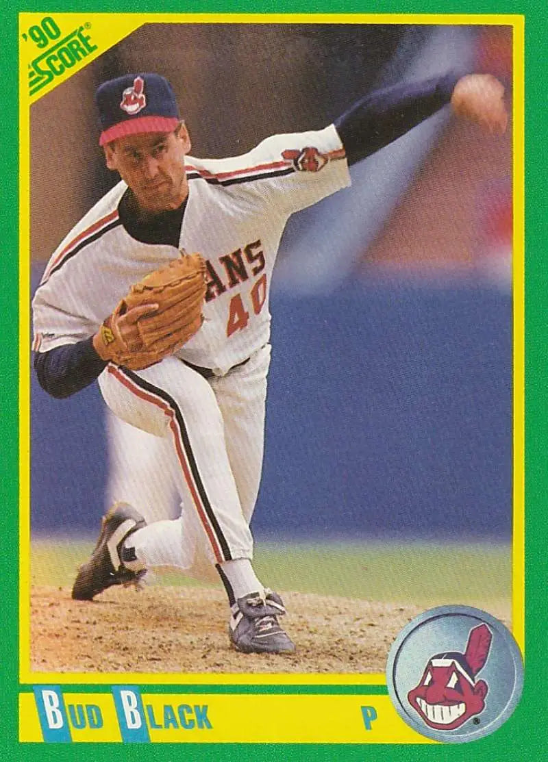 1990 Score #197 Bud Black EX Excellent Cleveland Indians Baseball Card - Baseball Card Single