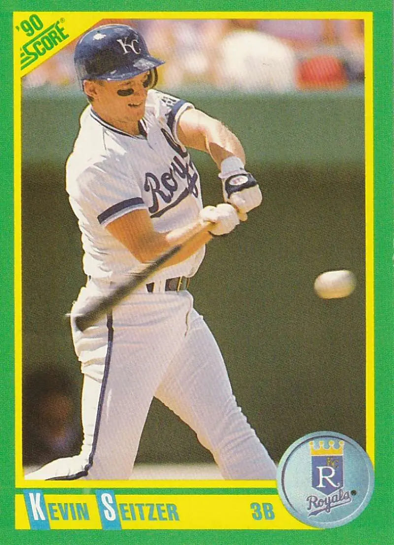 1990 Score #199 Kevin Seitzer EX Excellent Kansas City Royals Baseball Card - Baseball Card Single