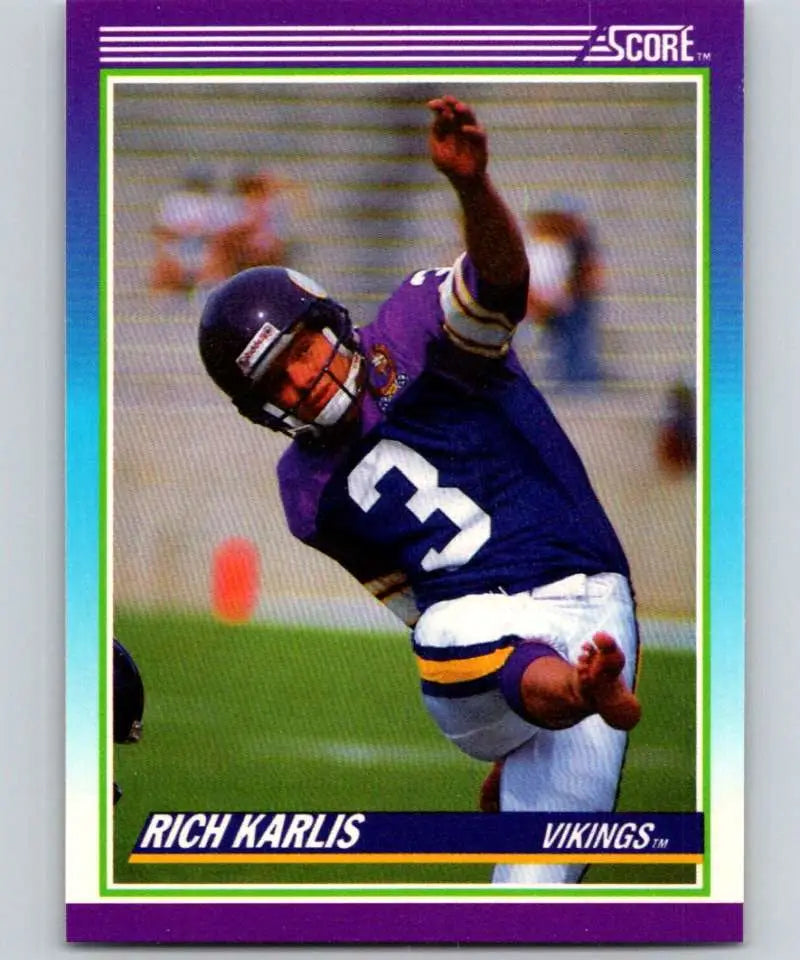1990 Score #199 Rich Karlis NM-MT Minnesota Vikings Football Card - Football Card Single