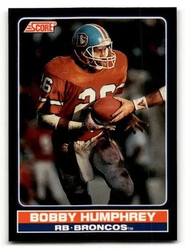 Original gloss Bobby Humphrey Broncos football card from 1990 Score NM-MT