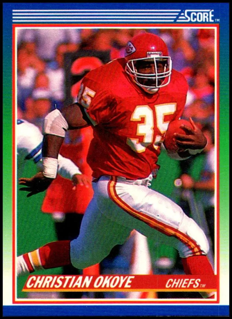 1990 Score #2 Christian Okoye NM-MT Kansas City Chiefs Football Card - Football Card Single