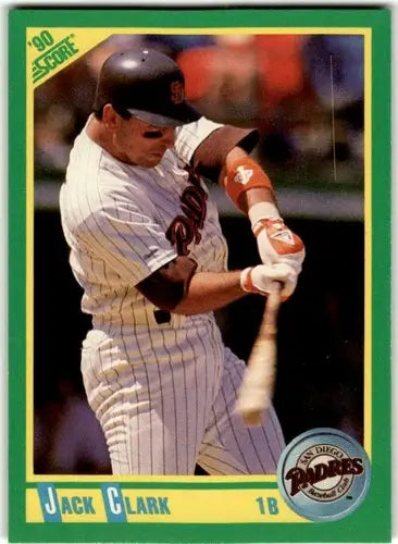 Original gloss Jack Clark baseball card from 1990 Score #20 featuring simply Sandoval