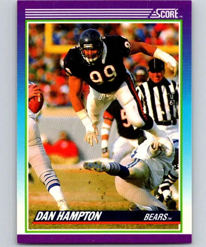 1990 Score #201 Dan Hampton NM-MT Chicago Bears Football Card - Football Card Single