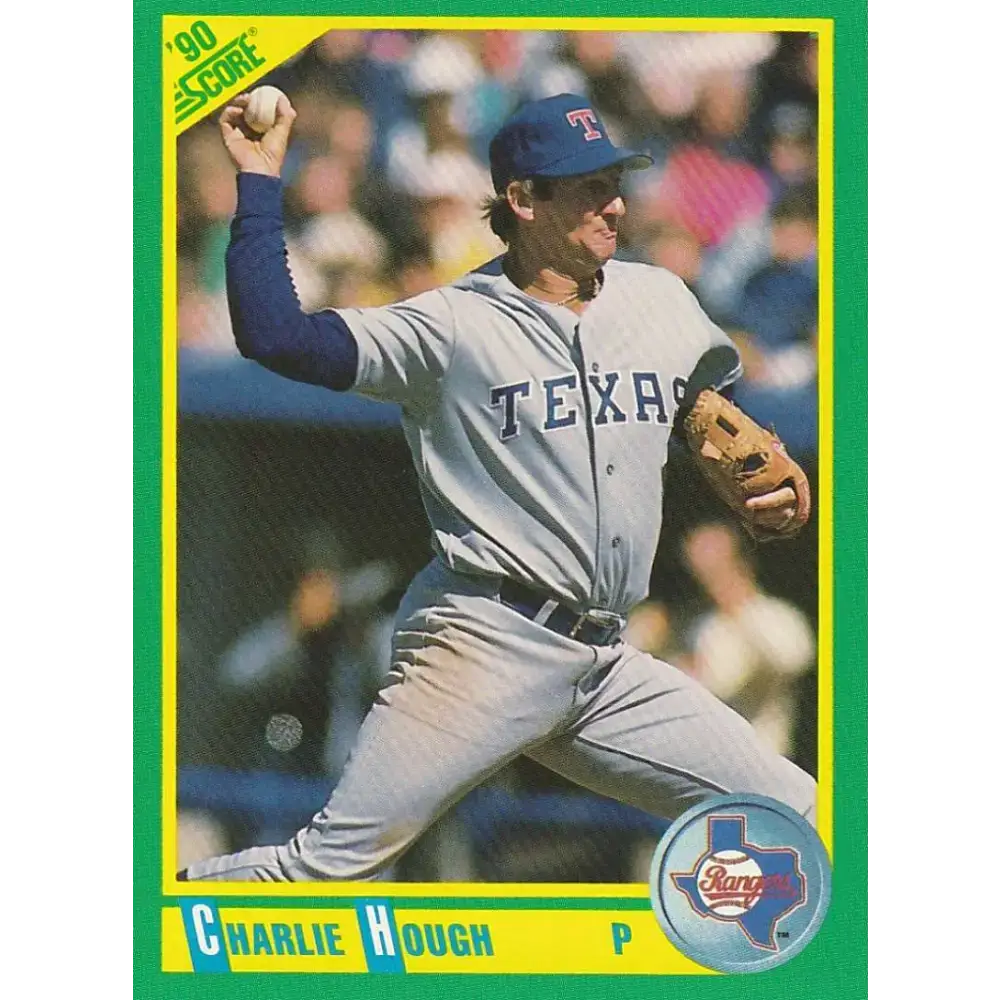 1990 Score #202 Charlie Hough NM-MT Texas Rangers Baseball Card - Baseball Card Single