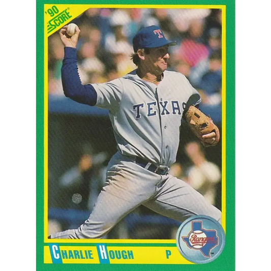 1990 Score #202 Charlie Hough NM-MT Texas Rangers Baseball Card - Baseball Card Single