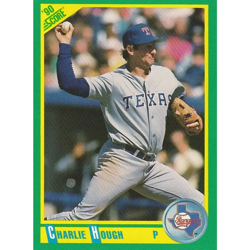 1990 Score #202 Charlie Hough NM-MT Texas Rangers Baseball Card - Baseball Card Single