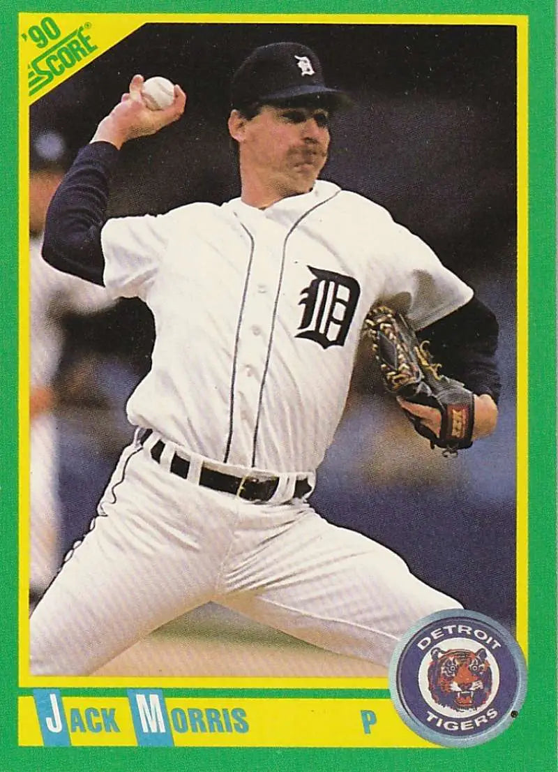 1990 Score #203 Jack Morris EX Excellent Detroit Tigers Baseball Card - Baseball Card Single