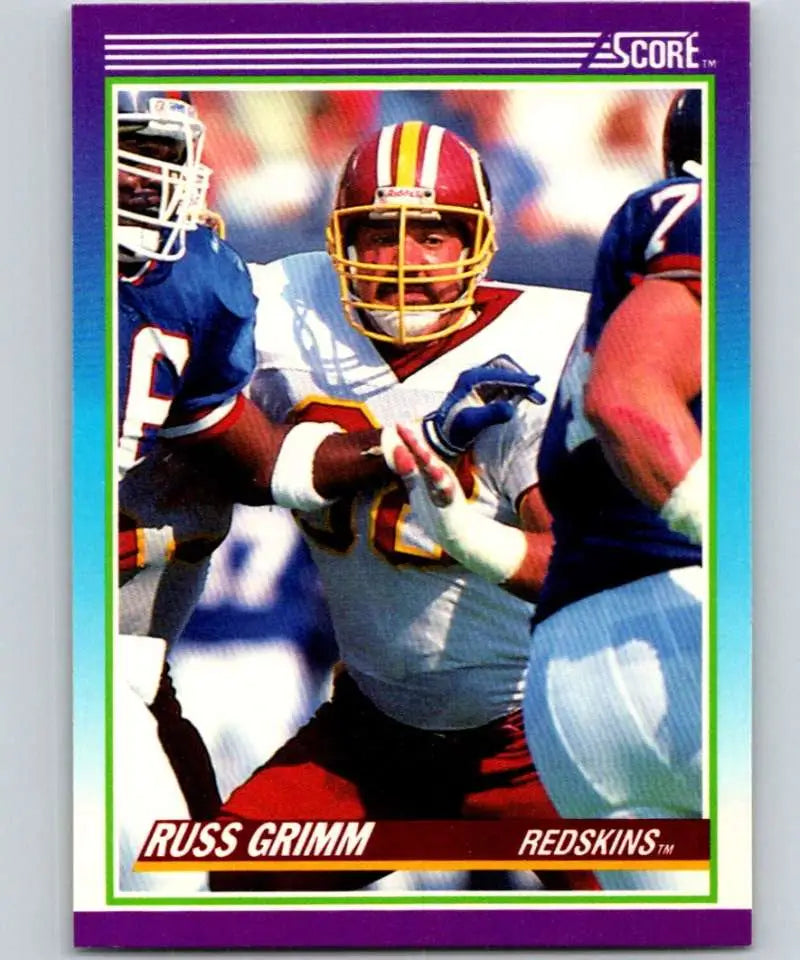 1990 Score #205 Russ Grimm NM-MT Washington Redskins Football Card - Football Card Single