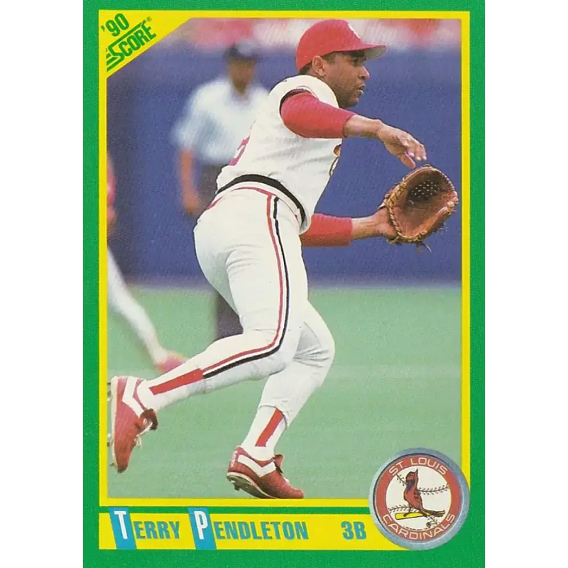1990 Score #208 Terry Pendleton NM-MT St. Louis Cardinals Baseball Card - Baseball Card Single