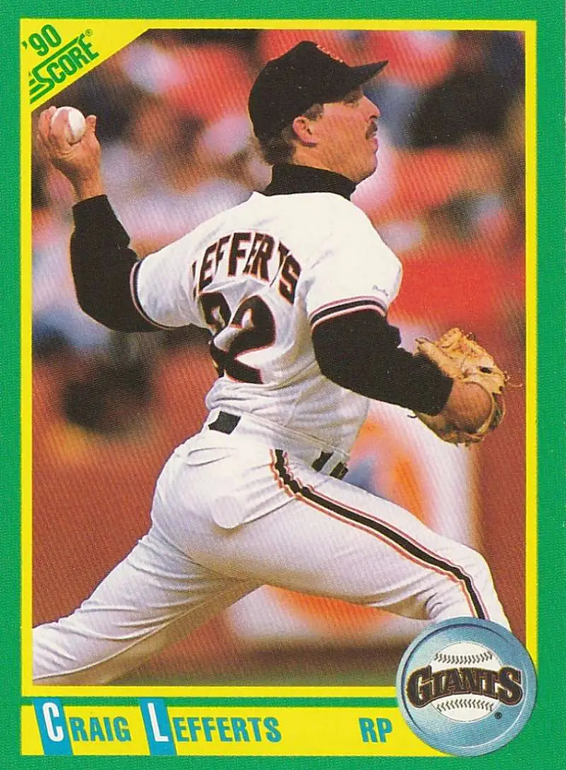 1990 Score #209 Craig Lefferts EX Excellent San Francisco Giants Baseball Card - Baseball Card Single