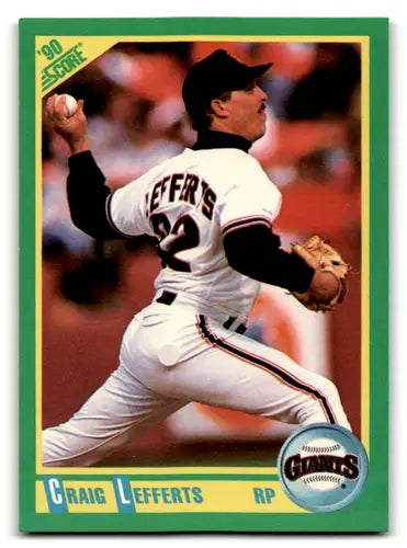 Craig Lefferts baseball card with original gloss in NM-MT condition from 1990 Score series