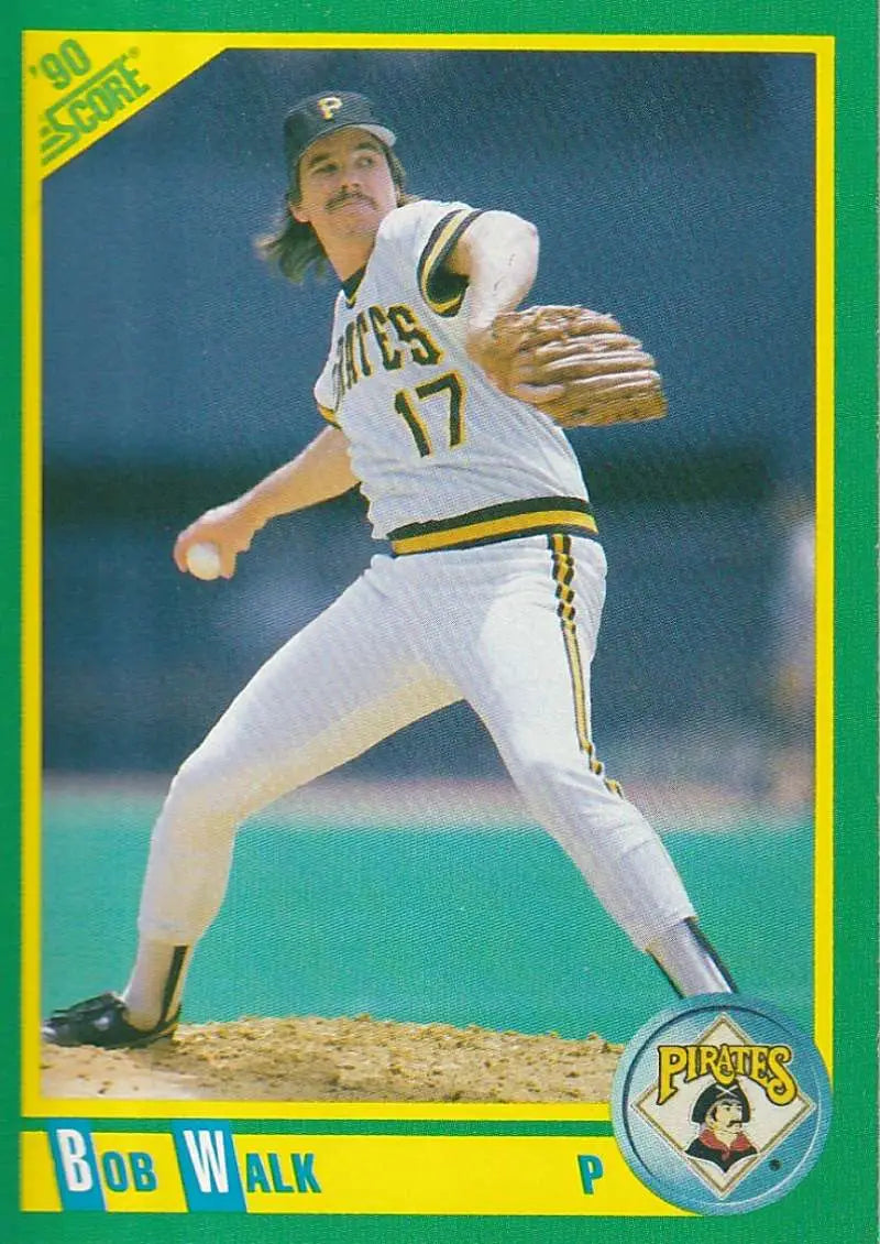 1990 Score #21 Bob Walk EX Excellent Pittsburgh Pirates Baseball Card - Baseball Card Single