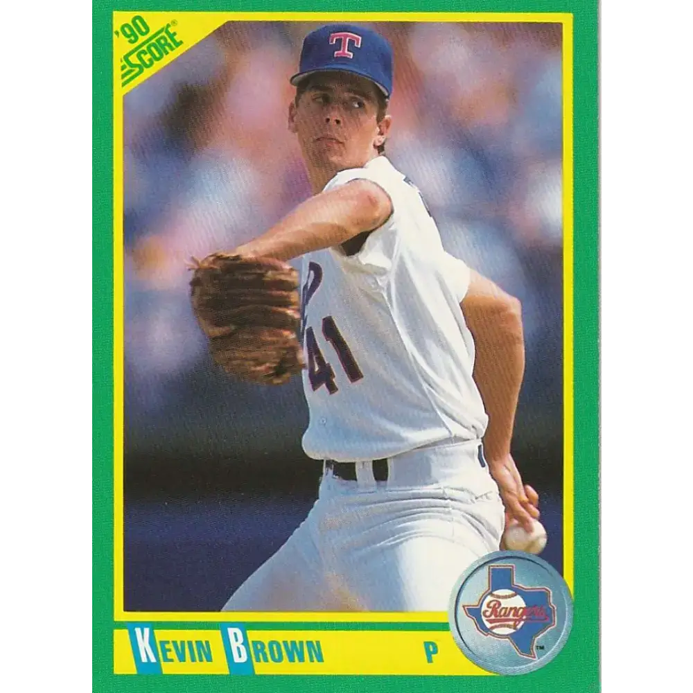 1990 Score #210 Kevin Brown UER NM-MT Texas Rangers Baseball Card - Baseball Card Single
