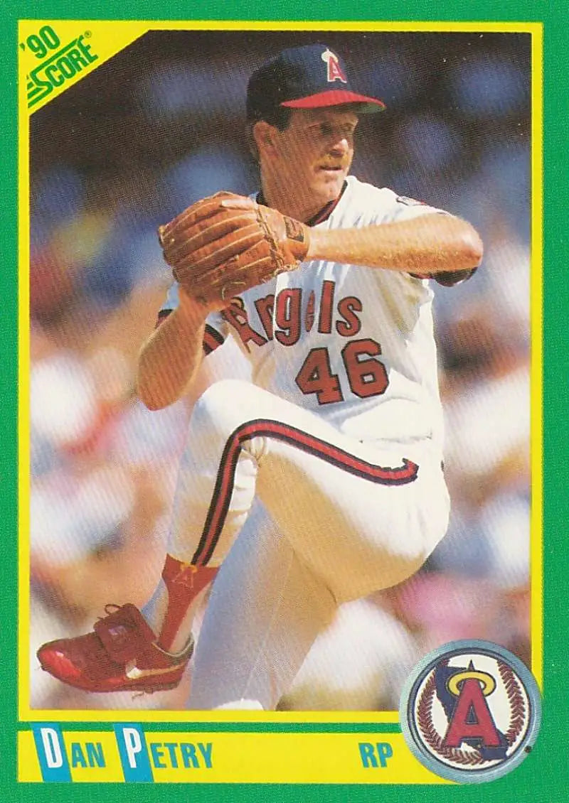 1990 Score #211 Dan Petry EX Excellent California Angels Baseball Card - Baseball Card Single