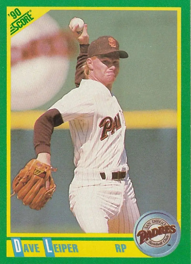 1990 Score #212 Dave Leiper EX Excellent San Diego Padres Baseball Card - Baseball Card Single