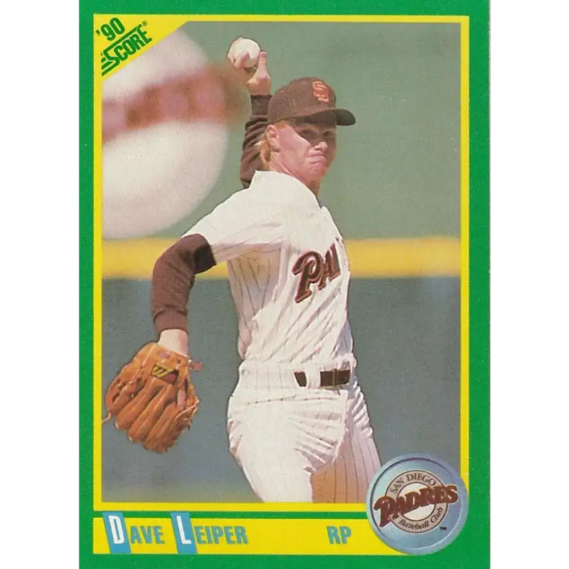 1990 Score #212 Dave Leiper NM-MT San Diego Padres Baseball Card - Baseball Card Single