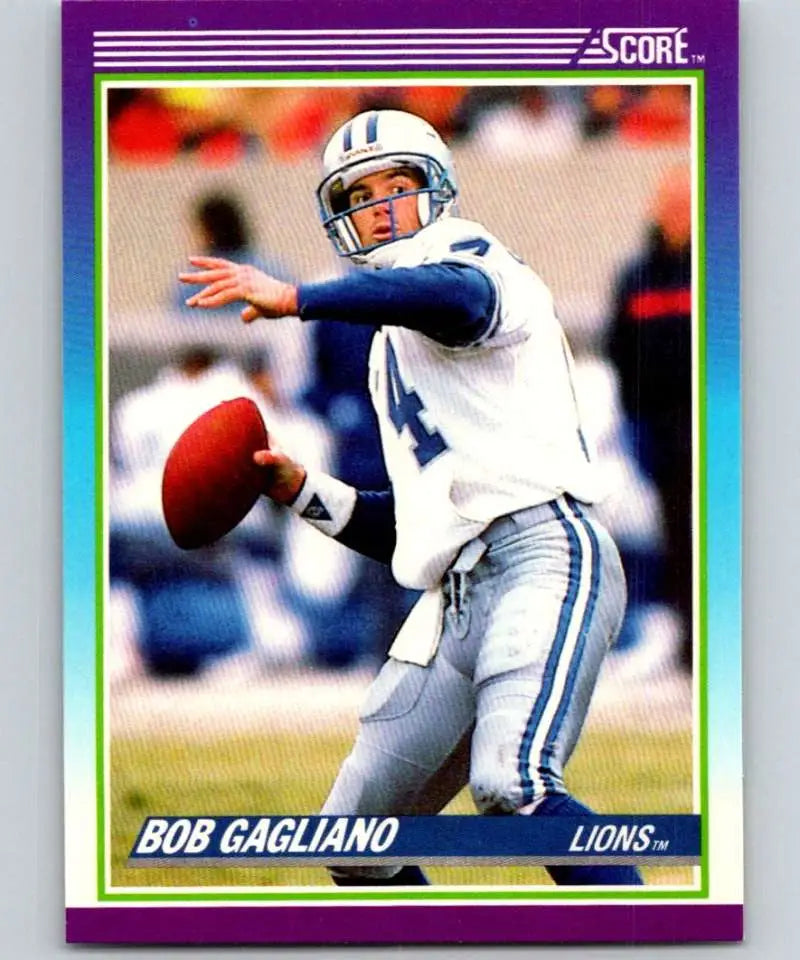 1990 Score #214 Bob Gagliano NM-MT Detroit Lions Football Card - Football Card Single