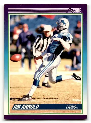 1990 Score #216 Jim Arnold Detroit Lions Football Cards EX/NM ID:57402 - Football Card Single