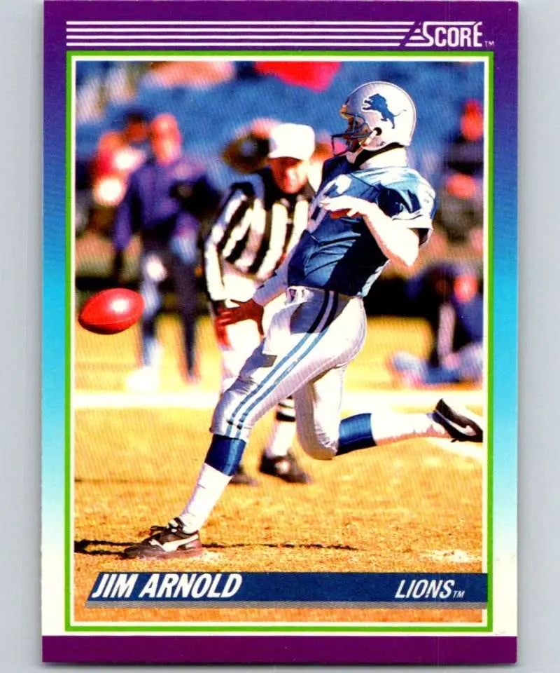 1990 Score #216 Jim Arnold NM-MT Detroit Lions Football Card - Football Card Single