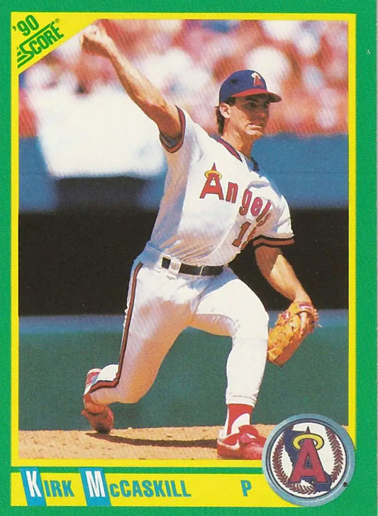 1990 Score #217 Kirk McCaskill EX Excellent California Angels Baseball Card - Baseball Card Single
