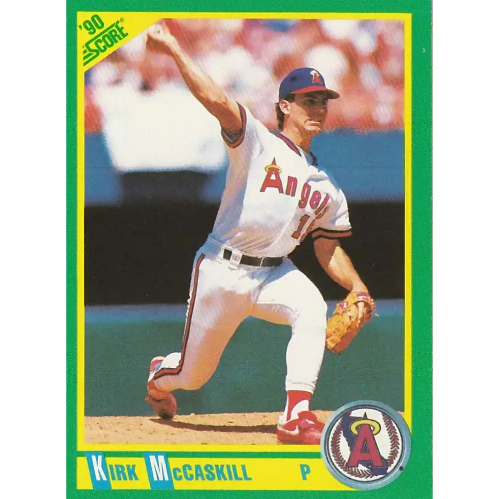1990 Score #217 Kirk McCaskill NM-MT California Angels Baseball Card - Baseball Card Single