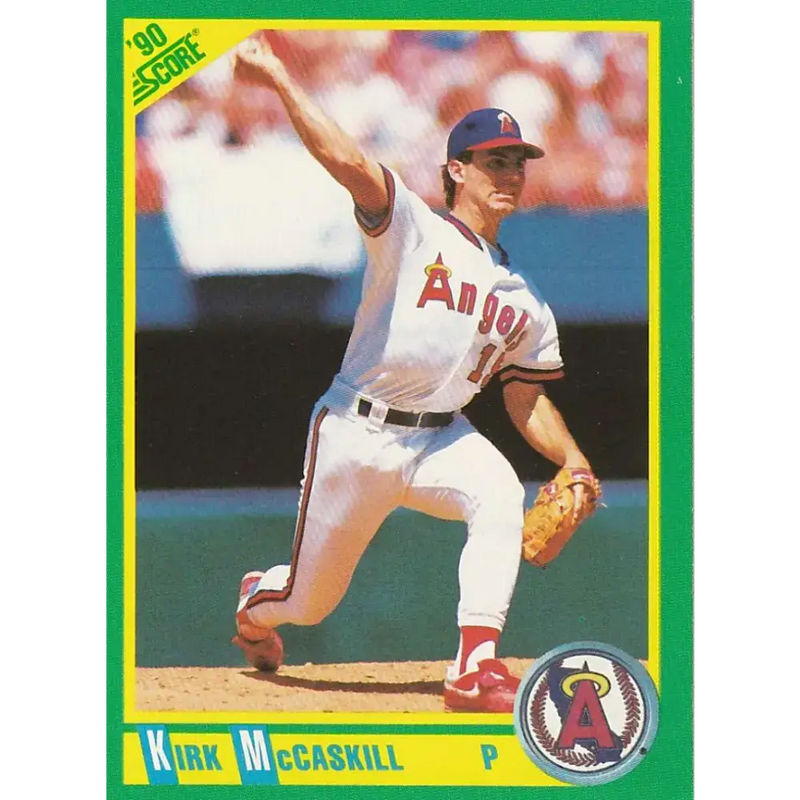 1990 Score #217 Kirk McCaskill NM-MT California Angels Baseball Card - Baseball Card Single