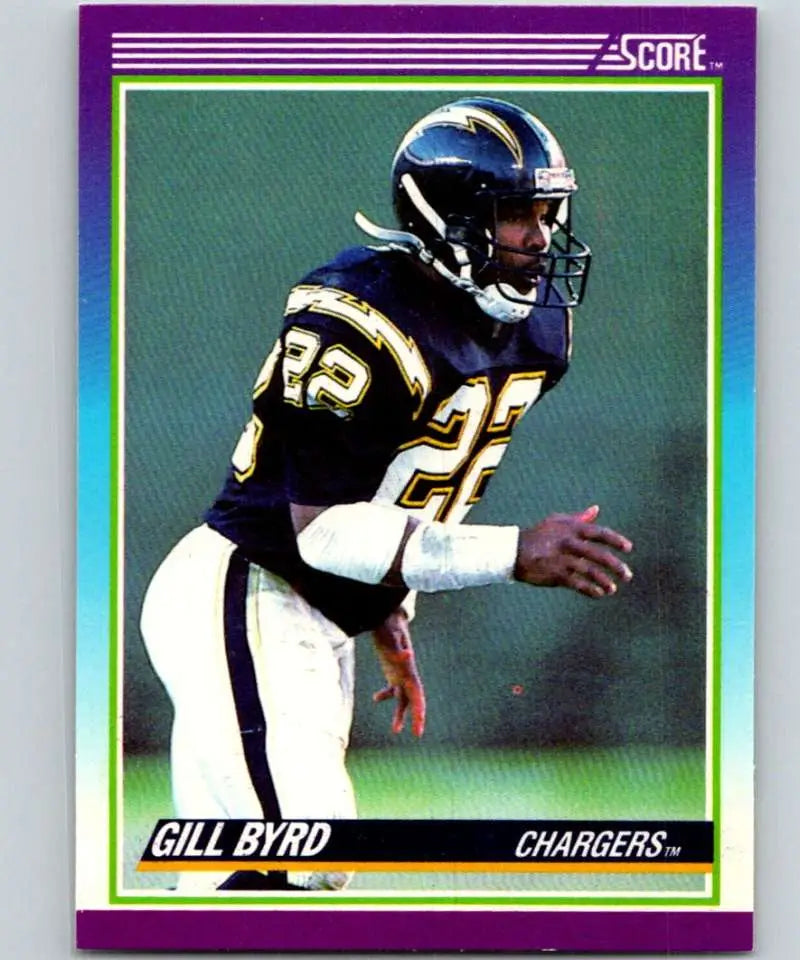 1990 Score #218 Gill Byrd NM-MT San Diego Chargers Football Card - Football Card Single