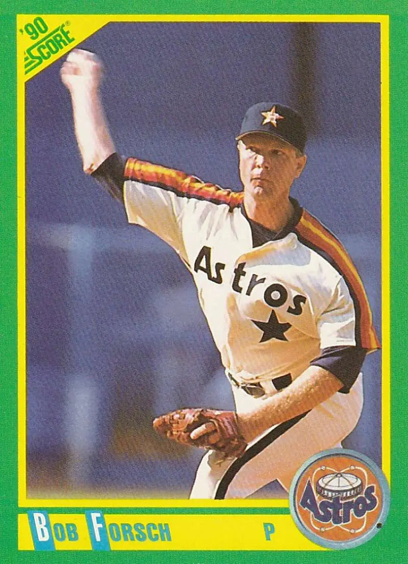 1990 Score #219 Bob Forsch EX Excellent Houston Astros Baseball Card - Baseball Card Single
