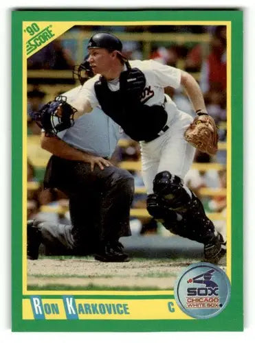 1990 Score #22 Ron Karkovice Chicago White Sox Baseball Cards ID:52790 - Baseball Card Single
