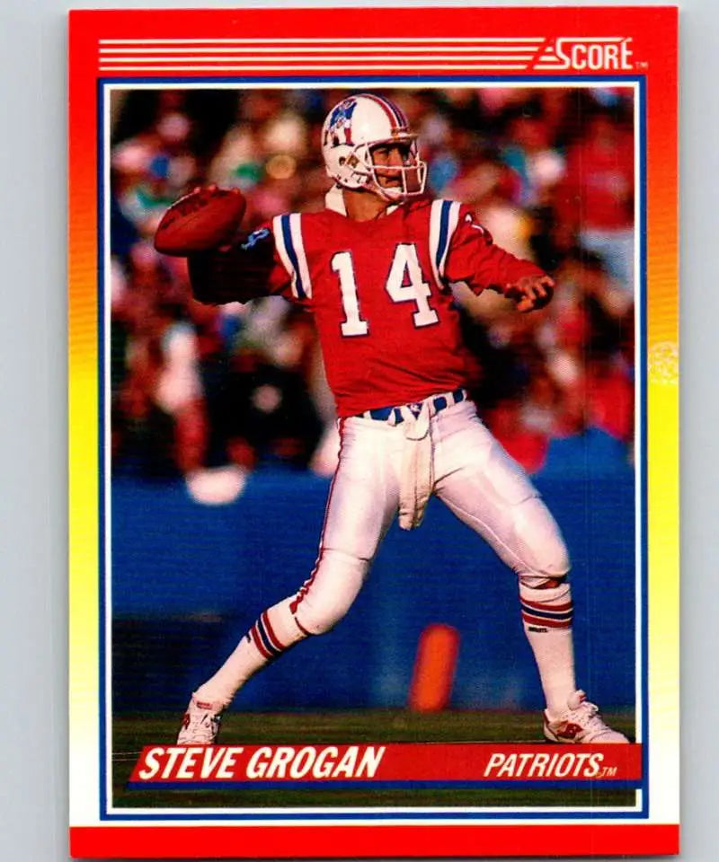 1990 Score #221 Steve Grogan NM-MT New England Patriots Football Card - Football Card Single