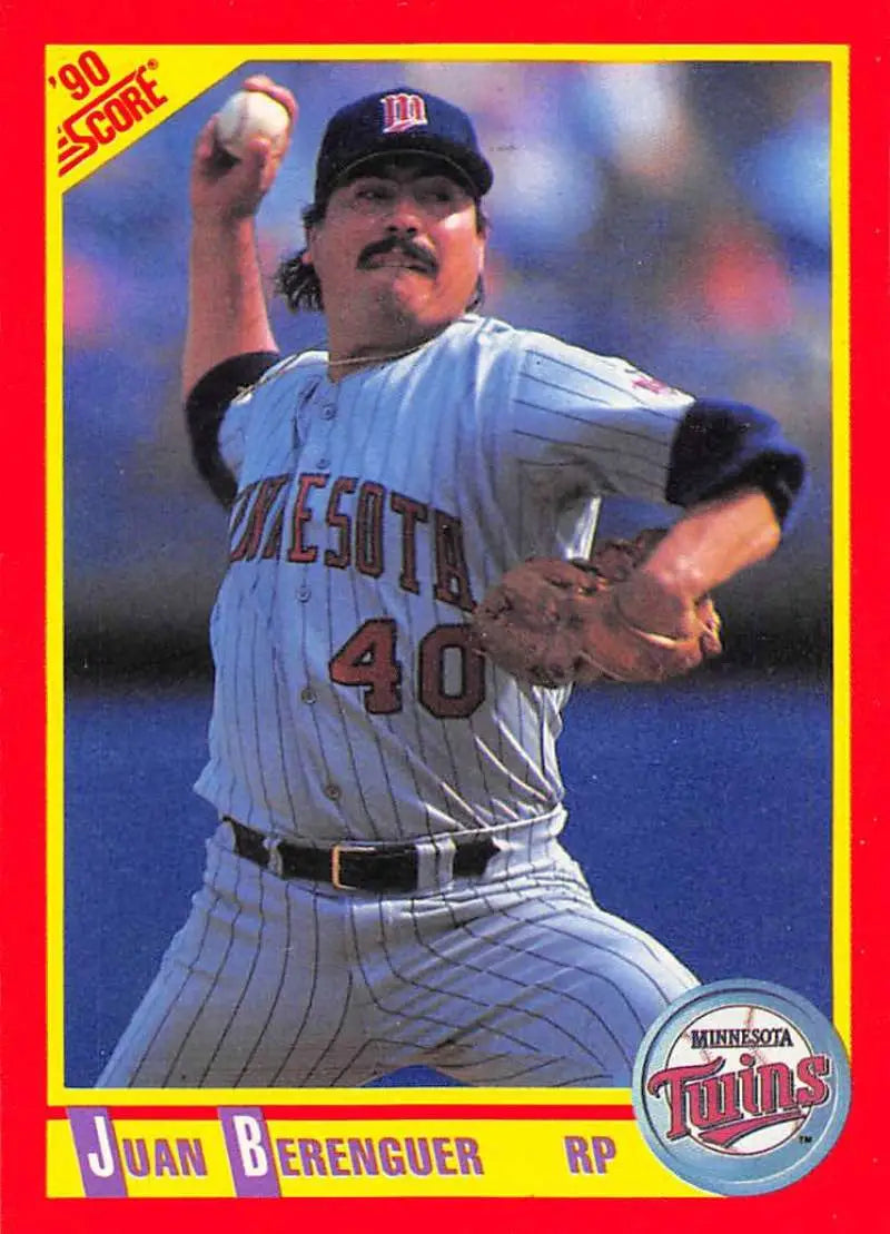1990 Score #223 Juan Berenguer EX Excellent Minnesota Twins Baseball Card