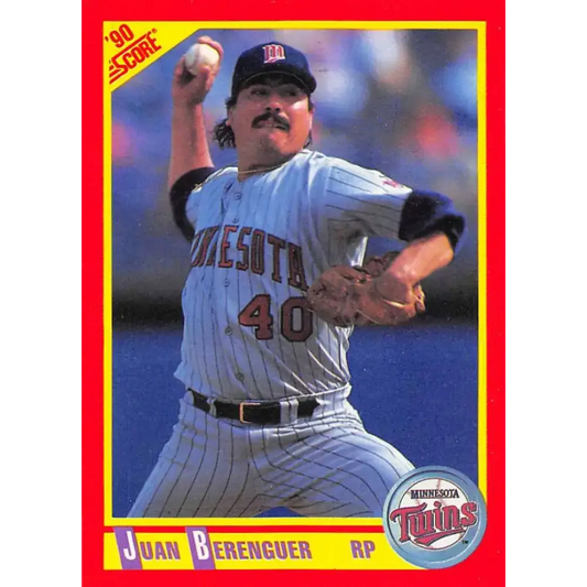 1990 Score #223 Juan Berenguer NM-MT Minnesota Twins Baseball Card - Baseball Card Single