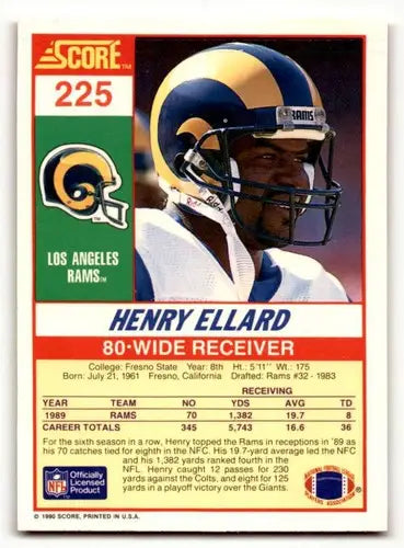 Original gloss Henry Ellard Los Angeles Rams football card in excellent condition