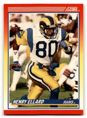 Original gloss Henry Ellard Los Angeles Rams football card 1990 Score #225