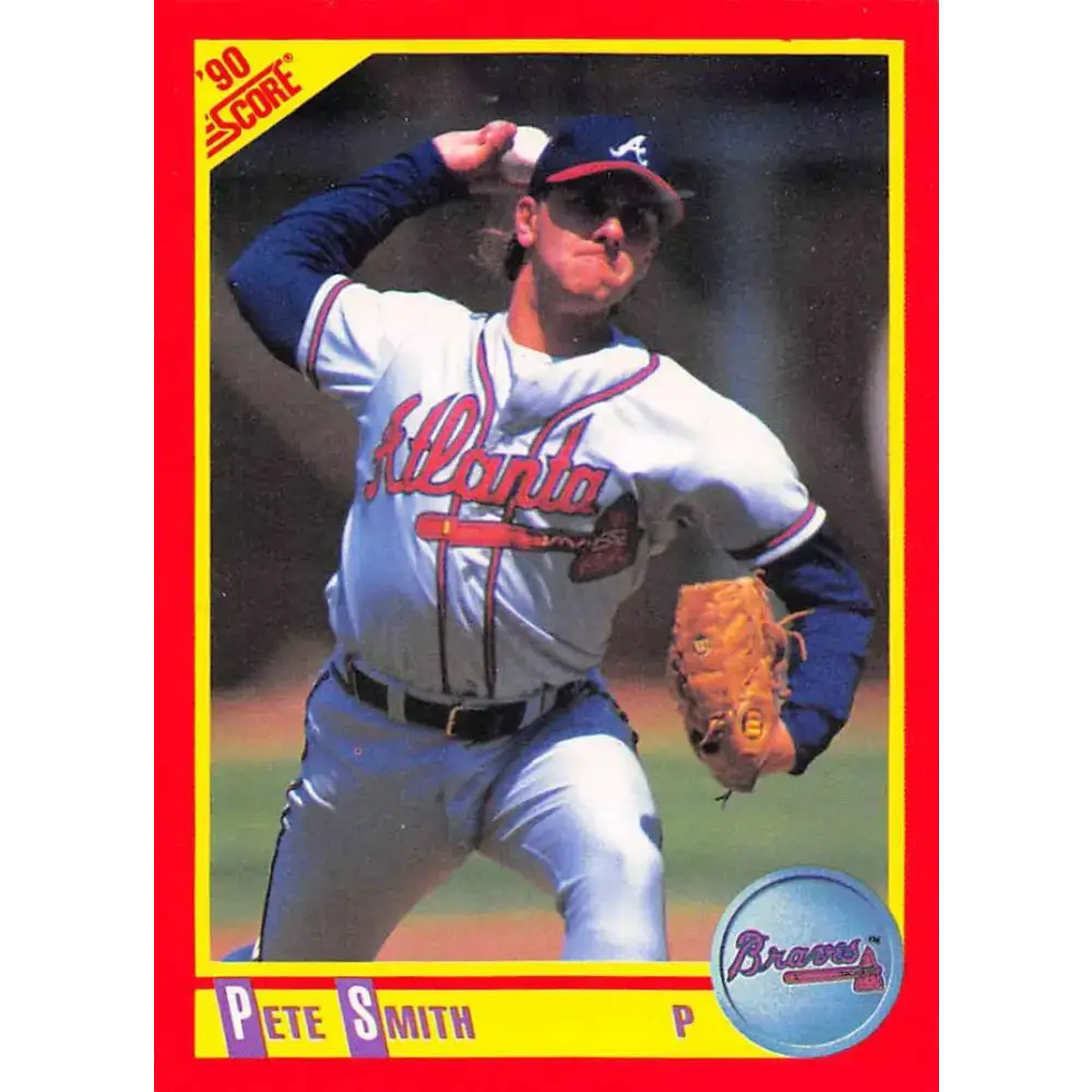 1990 Score #225 Pete Smith NM-MT Atlanta Braves Baseball Card - Baseball Card Single