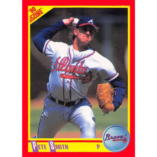 1990 Score #225 Pete Smith NM-MT Atlanta Braves Baseball Card - Baseball Card Single