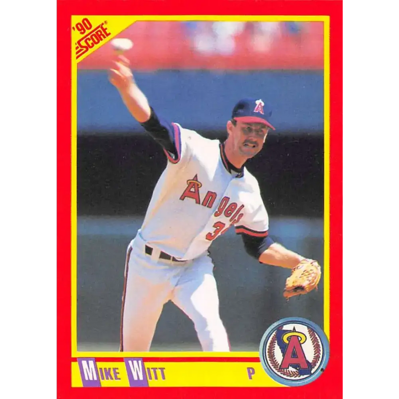 1990 Score #226 Mike Witt NM-MT California Angels Baseball Card - Baseball Card Single