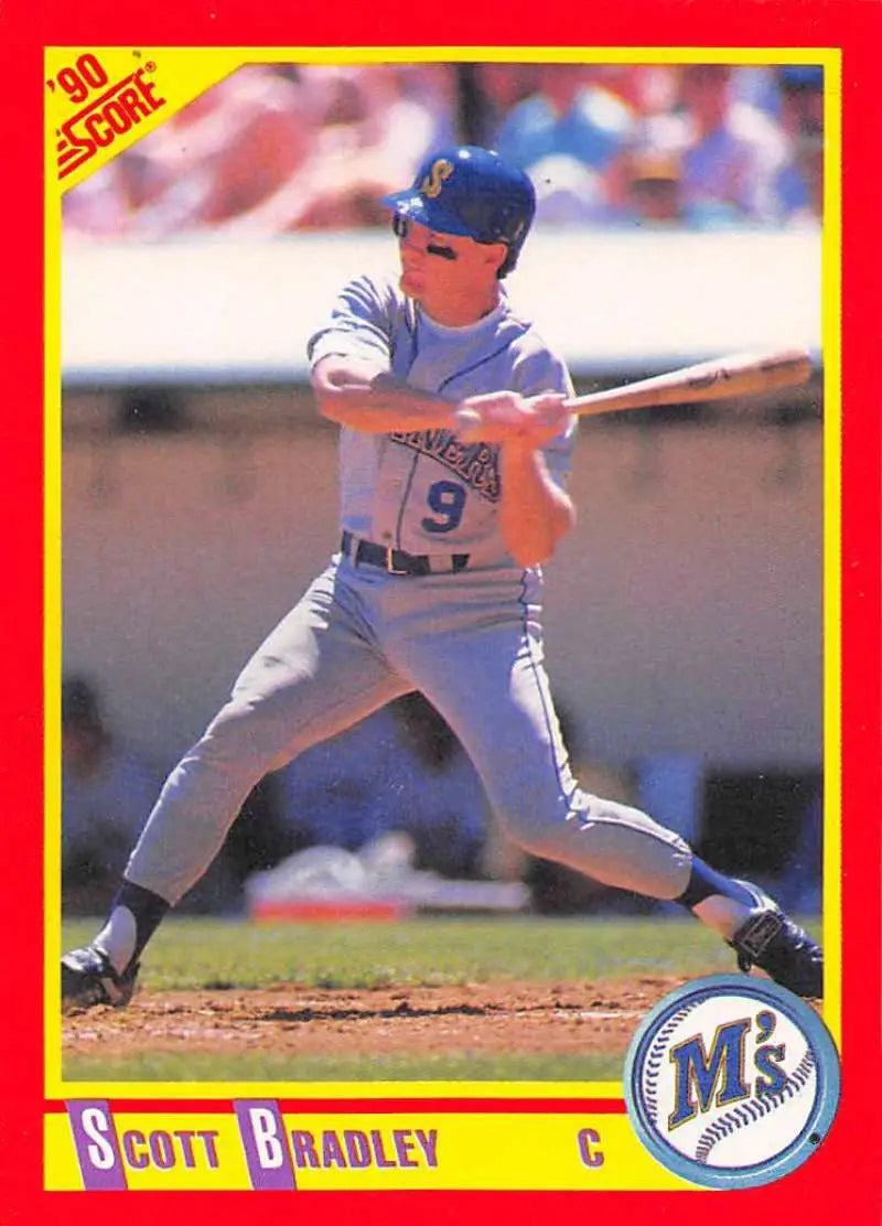 1990 Score #228 Scott Bradley EX Excellent Seattle Mariners Baseball Card - Baseball Card Single
