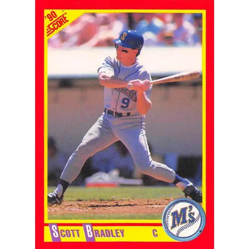 1990 Score #228 Scott Bradley NM-MT Seattle Mariners Baseball Card - Baseball Card Single