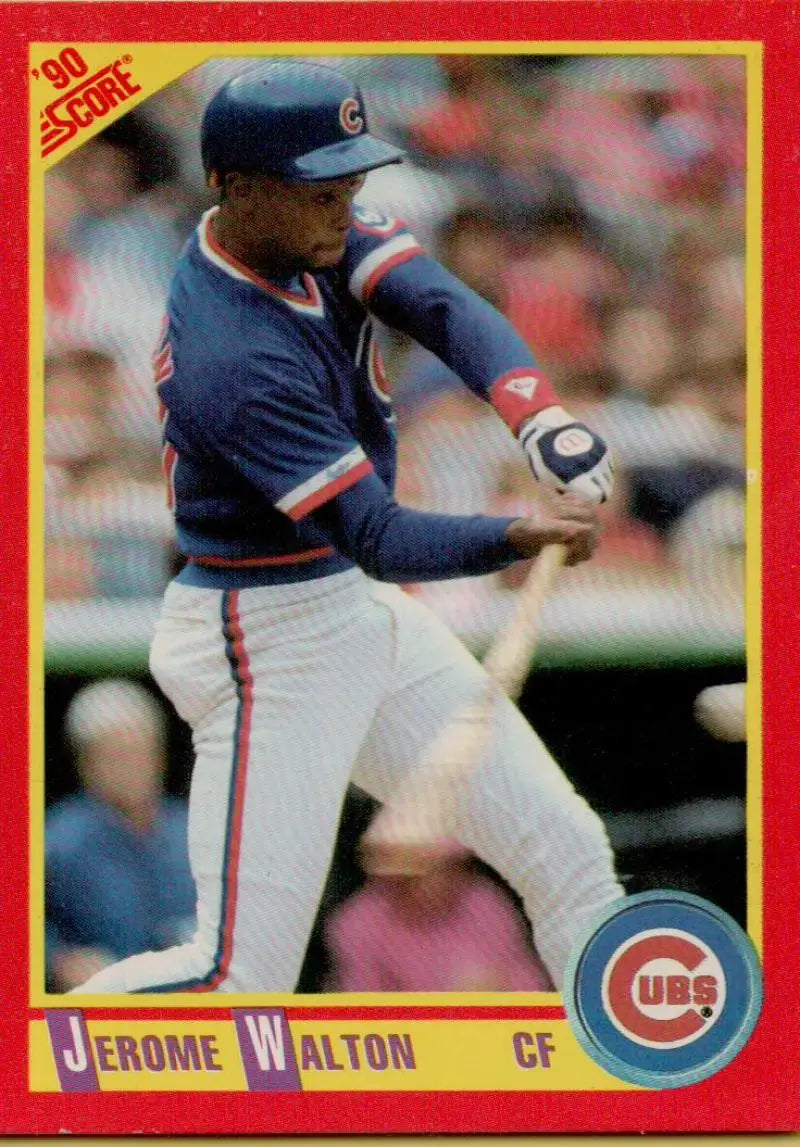1990 Score #229 Jerome Walton EX Excellent Chicago Cubs Baseball Card - Baseball Card Single