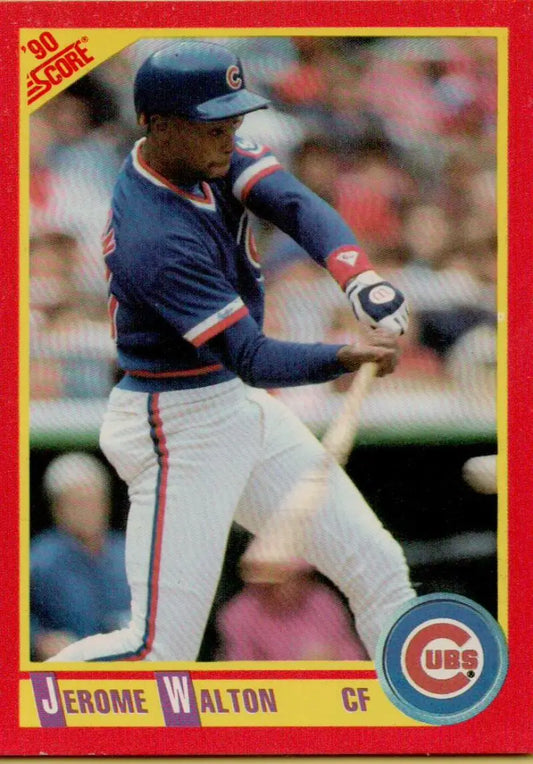 1990 Score #229 Jerome Walton EX Excellent Chicago Cubs Baseball Card