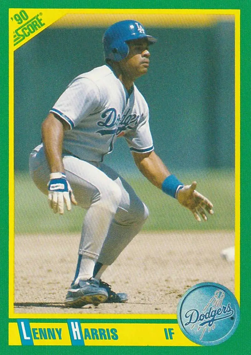 1990 Score #23 Lenny Harris EX Excellent Los Angeles Dodgers Baseball Card - Baseball Card Single