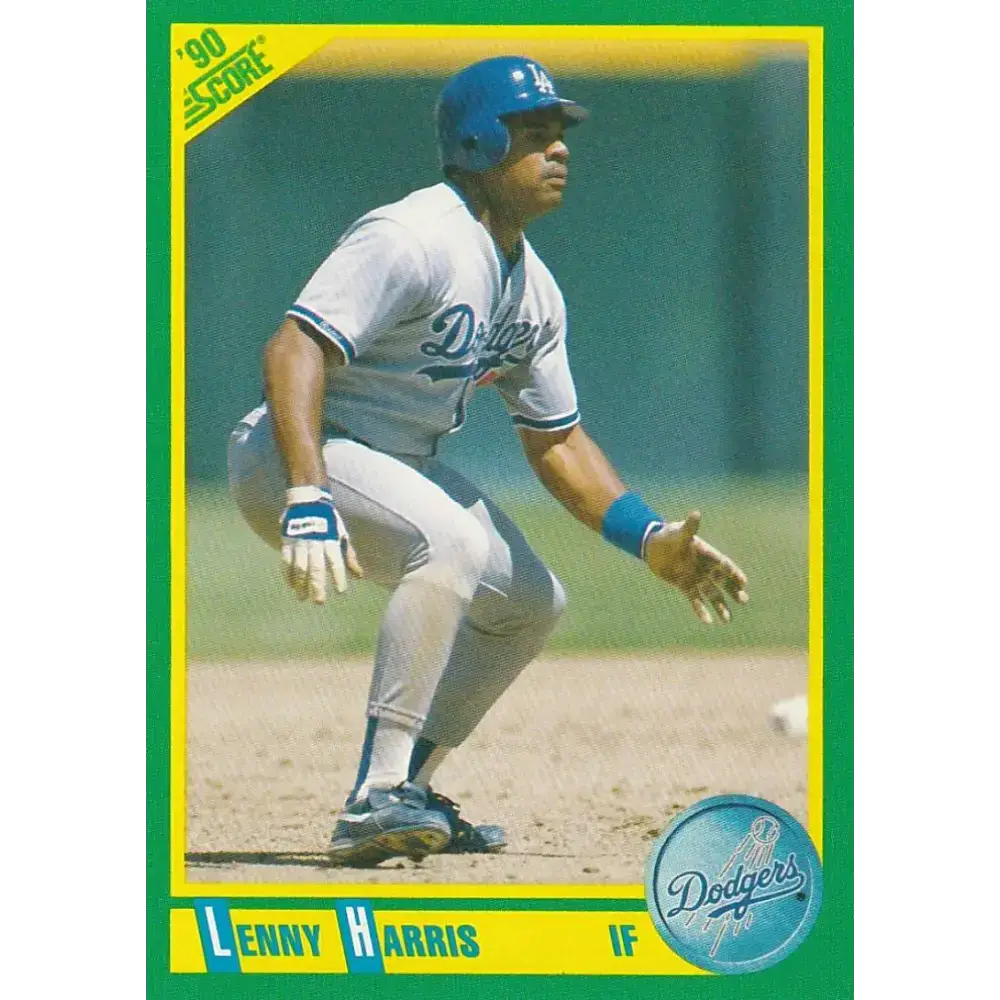 1990 Score #23 Lenny Harris NM-MT Los Angeles Dodgers Baseball Card - Baseball Card Single