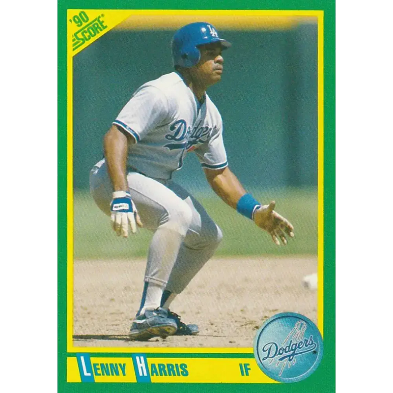 1990 Score #23 Lenny Harris NM-MT Los Angeles Dodgers Baseball Card - Baseball Card Single