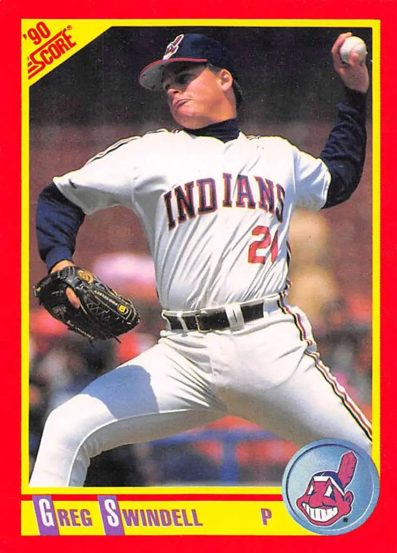 1990 Score #230 Greg Swindell EX Excellent Cleveland Indians Baseball Card - Baseball Card Single