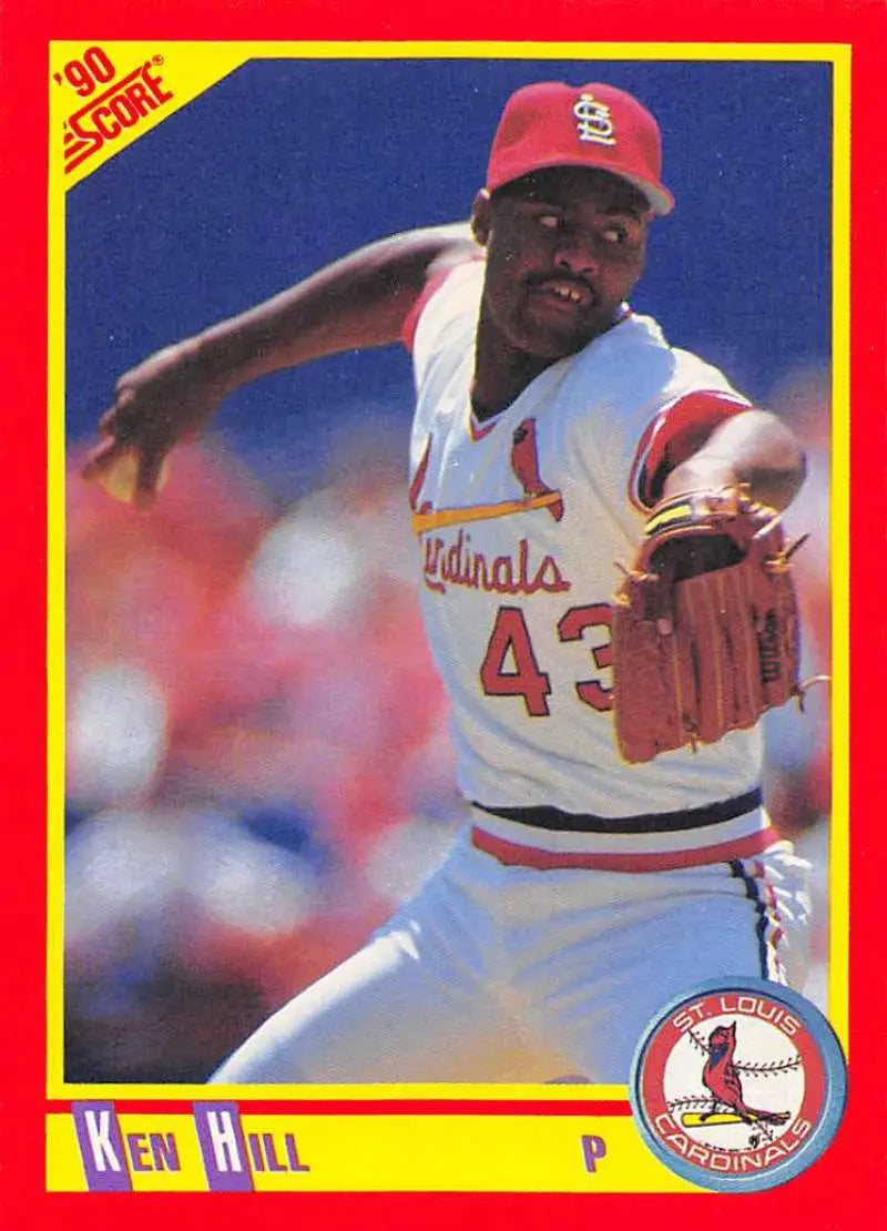 1990 Score #233 Ken Hill EX Excellent St. Louis Cardinals Baseball Card - Baseball Card Single