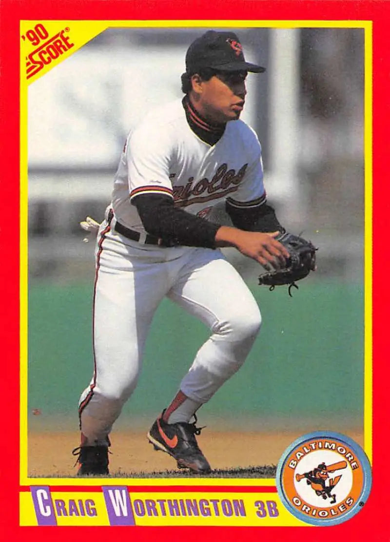 1990 Score #234 Craig Worthington EX Excellent Baltimore Orioles Baseball Card - Baseball Card Single