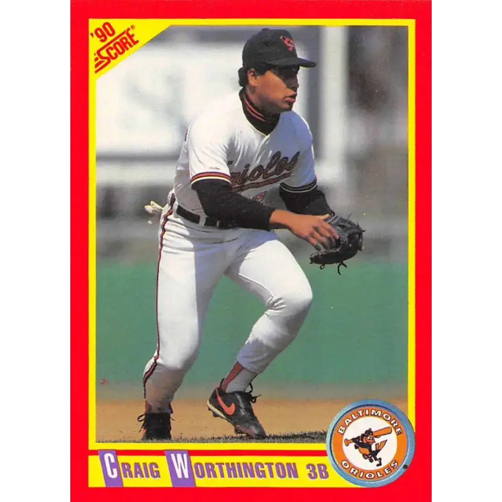 1990 Score #234 Craig Worthington NM-MT Baltimore Orioles Baseball Card - Baseball Card Single