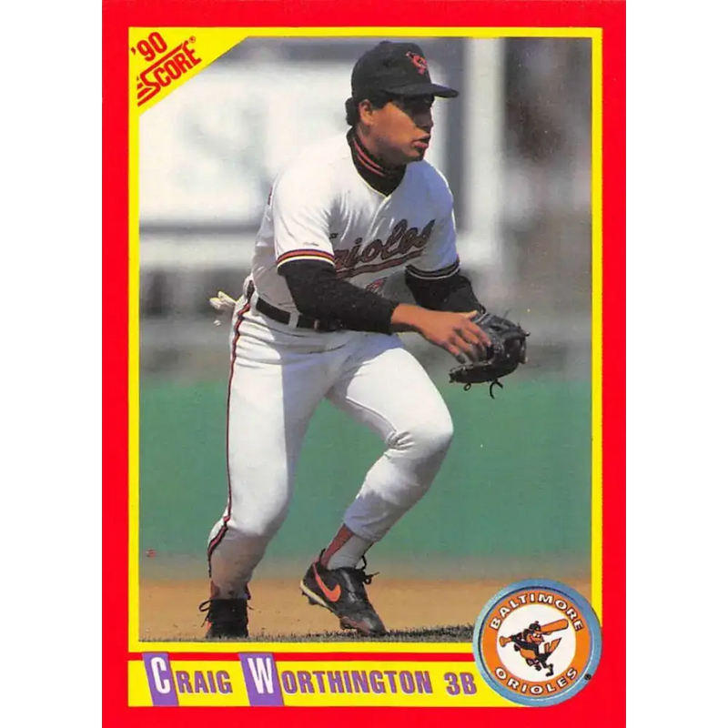 1990 Score #234 Craig Worthington NM-MT Baltimore Orioles Baseball Card - Baseball Card Single